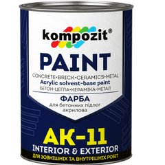 Фарба Kompozit АК-11 для бетонних підлог прозора 9 кг