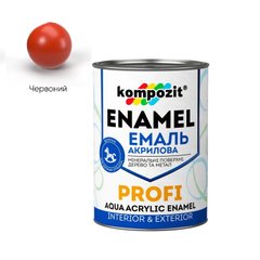 Емаль Kompozit акрилова PROFI червона 10 л глянцева