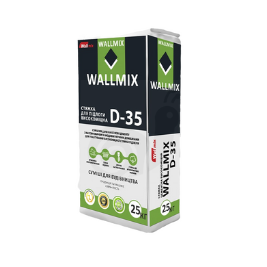 Стяжка для підлоги Wallmix D-35 високоміцна 25 кг