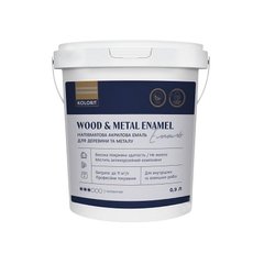 Емаль Kolorit Wood and Metal Enamel напівматова 0,9л (база A)