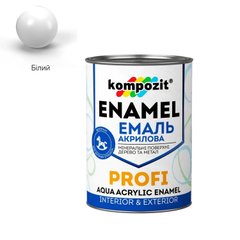 Емаль Kompozit акрилова PROFI біла 0,7 л глянцева