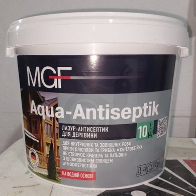 Лазур-антисептик MGF Aqua-Antiseptik горіх 10л