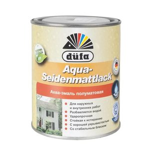 Емаль Düfa Aqua-Seidenmattlack 0,75л