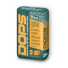 DOPS Block клейова суміш для піно- та газобетонних блоків 25кг