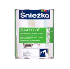 Емаль Sniezka Supermal RAL9003 олійно-фталева біла 0,8 л