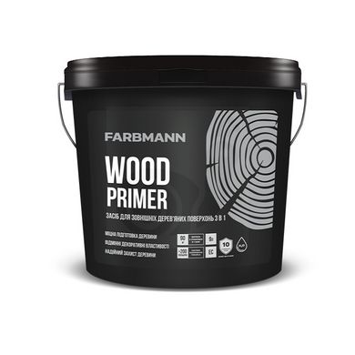 FARBMANN Wood Primer 3 в 1 база EC 9 л засіб для деревини