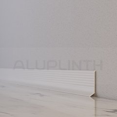 Плінтус алюмінієвий Kluchuk хвилястий 40x11.7x2700 мм Білий RAL9003, білий